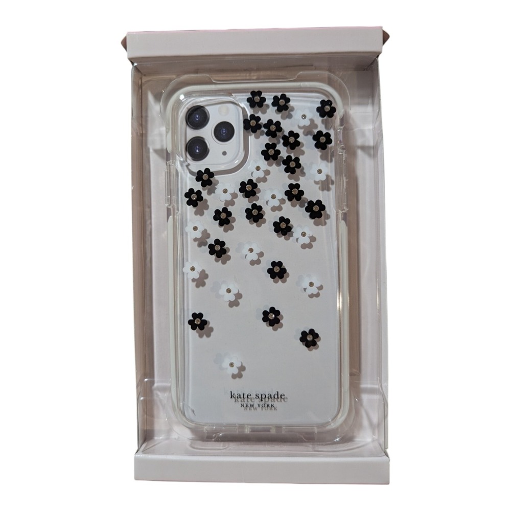 i7. Kate Spade Case for Apple iPhone 11 Pro Max & Xs Max - Black/White Flower‎